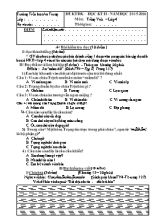 Đề kiểm tra định kì học kì II lớp 4 - Năm học 2015-2016 - Trường Tiểu học An Trung